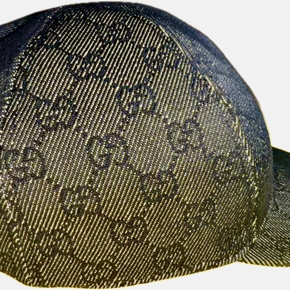 **SOLD**Gucci monogram denim hat**SOLD** - Picture 2 of 7